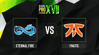 Eternal Fire vs. fnatic - Map 3 [Nuke] - ESL Pro League Season 17 - Lower bracket