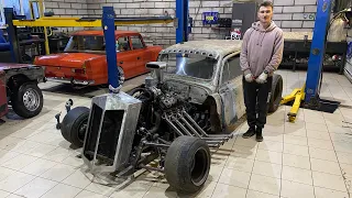 HOT ROD из ЗАЗ 965 с V8. СНОГШИБАТЕЛЬНЫЙ ВЫХЛОП.