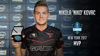 NiKo - HLTV MVP by ZOWIE of ESL One New York 2017