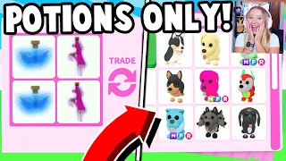 Trading from POTIONS to EVERY DOG in Adopt Me! (CHALLENGE)