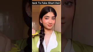 Tried Viral Short Hair Hack 😱❌ #shorts #youtubeshorts #hack #hairstyle