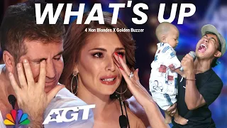 Golden Buzzer | Simon Cowell cried when he heard the song What's Up with an extraordinary voice