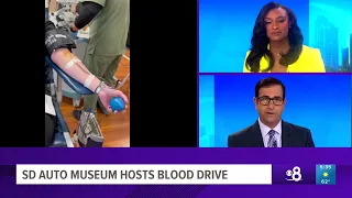 CBS 8 highlights The San Diego Automotive Museum and San Diego Blood Bank Blood Drive