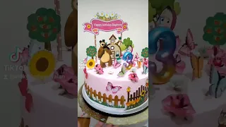 Masha and the bear birthday cake design...