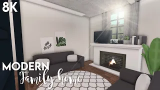 8k No-Gamepass Modern Family Home | Bloxburg ROBLOX speedbuild