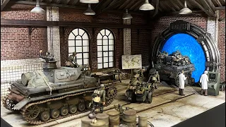 German World Invasion Diorama / WW2 Science-Fiction Time Portal scale 1:35