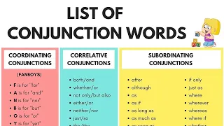 Conjunction Words: A Complete List of Conjunctions in English