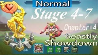 Lords Mobile  :-  Normal Chapter 4 Beastly Showdown Stage 4 - 7