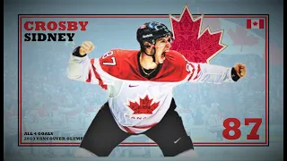 Sidney Crosby (#87) ● ALL 4 Goals 2010 Vancouver Olympics - Highlights (HD)