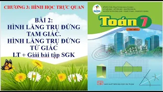 Toán lớp 7 Tập 1(Sách Cánh Diều)Chương 3 Bài 2 Hình lăng TĐ tam giác.Hình lăng TĐ tứ giác(LT+BT SGK)