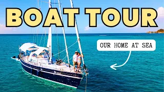 Living on our sailboat for 3 years - Contest 48CS FULL BOAT TOUR