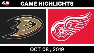 NHL Highlights | Ducks vs. Red Wings – Oct. 8, 2019