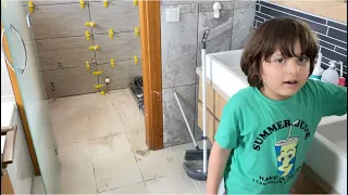 Evimizde tadilat var Fatih selim nerede tuvalete gidecek nerede banyo yapacak?Her yer kırılmış😱