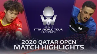 Wang Chuqin vs Marcos Freitas | 2020 ITTF Qatar Open Highlights (R32)