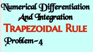 @btechmathshub7050Trapezoidal Rule-Problem Numerical Differentiation And Integration