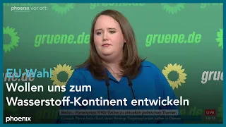Grüne: Bundesvorsitzende Ricarda Lang auf der Parteipressekonferenz von Bündnis 90/Die Grünen