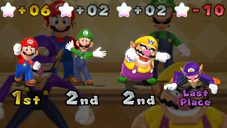 Mario Party 9 - Mario vs Luigi vs Waluigi vs Wario - Magma Mine