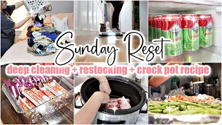 ✨🤍SUNDAY RESET  WHOLE HOUSE CLEAN + DECLUTTER + RESTOCKING // CLEANING MOTIVATION