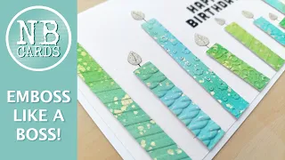 Embossing Folder Technique! A Clean and Simple Happy Birthday Card Tutorial [2024/51]