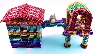 DIY - Building Mud House From Magnetic Balls - Amazing Magnet Balls