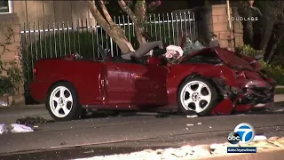 2 killed, 3 critical after La Verne police chase leads to crash | ABC7