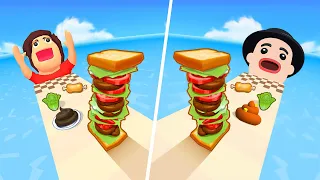 Silly Sandwich Dash | Pancake Run - All Level Gameplay Android,iOS - NEW BIG APK UPDATE