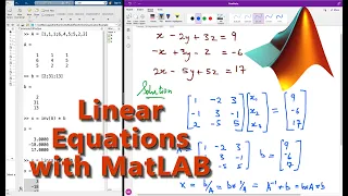 How to Solve System of Equations in MatLAB - 2x2 and 3x3