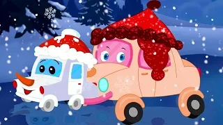 Poco copo de nieve | Little Snow Flake | Christmas Songs | Little Red Car | rimas infantiles