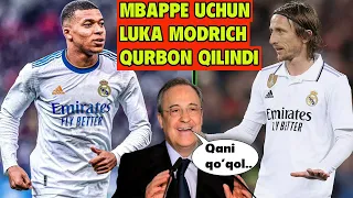 LUKA MODRICH MBAPPE UCHUN QURBON QILINDI