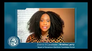 Kristina Larry Board of Governors Candidate Statement