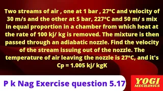 P k nag question 5.17 of the chapter 5 of the thermodynamics