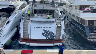 Italian made Pershing TOUCH ME superyacht - 38 knots  max speed @archiesvlogmc