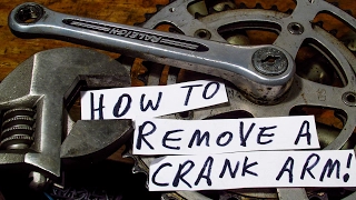 HOW TO REMOVE a CRANK ARM from an OLD ROAD BIKE!