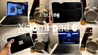 Unboxing xiaomi pad 6 (8gb + 256gb gravity gray) + accessories| aesthetic video 🔫