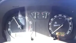 Разгон до 100 км/ч Октавия тур 1,6 BFQ. Acceleration to speed 60 miles per hour, Skoda Octavia 1.6.