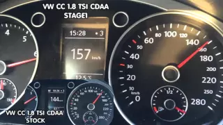 VW CC 1.8 TSI ACCELERATION 50-200  STG1 VS STOCK