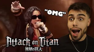 Attack On Titan OPENING Linked Horizon Guren no Yumiya Live REACTION | First Time REACTION!!!