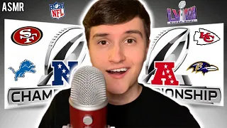 ASMR | 2024 AFC & NFC Championship Games + NFL Playoff Review 🏈 (whisper ramble)