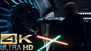 Darth Vader vs Luke Skywalker (1/2) [4k UltraHD] - Star Wars: Return of The Jedi Fight Scene