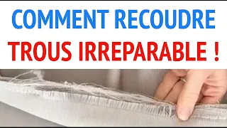 RECOUDRE UN TROUS IRREPARABLE 👍❤️👆Astuce incroyable