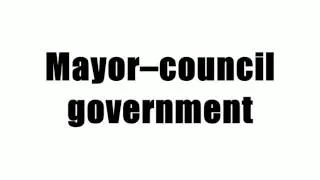 Mayor–council government