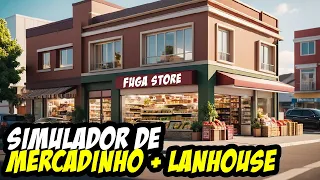 NOVO SIMULADOR DE MERCADINHO E LAN HOUSE QUE PROMETE | INTERNET CAFE & SUPERMARKET SIMULATOR 2024