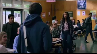 Justin comes back in school scene