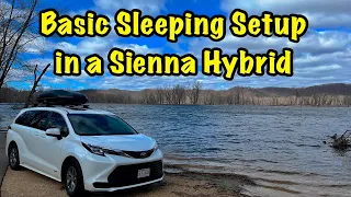 Basic Sleeping Setup in a Toyota Sienna Hybrid - Nomad Van Life