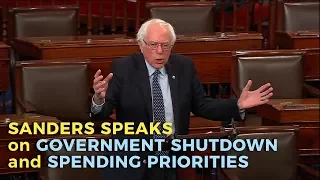 Sanders Speaks on Government Shutdown and Spending Priorities