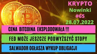 Krypto Nowinki #65 - cena Bitcoina eksplodowała ❤️🤑 FED może jeszcze podwyższyć stopy 😲