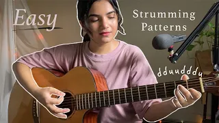 3 Beginners Strumming Patterns for Acoustic Guitar ~ Easy Guitar Lesson (Hindi)