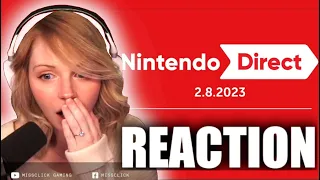 Nintendo Direct FULL REACTION | 2.08.2023 | MissClick Gaming