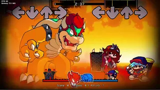 FNF vs Bowser Infernal Bout Walkthrough | Defeat Bowser!