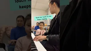 3yo can’t focus during lesson! 🥹🎹 #classicalmusic #pianolesson #piano #pianoteacher #pianostudent